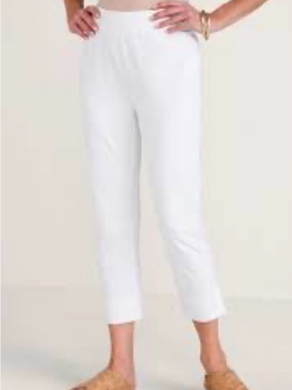 Soft Surroundings White Cropped Leggings. Size 1X